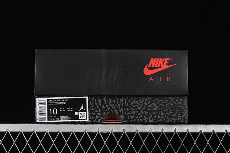 All categories Air Jordan Jordan series basketball shoes Air Jordan 3 GX foreign trade version Air Jordan 3 "Black Cement" AJ3 Jordan 3 first year black cement DN3707-010